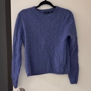 100% Cashmere Lavender Cable Knit Sweater